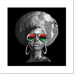 Black Queen Afro Woman Posters and Art